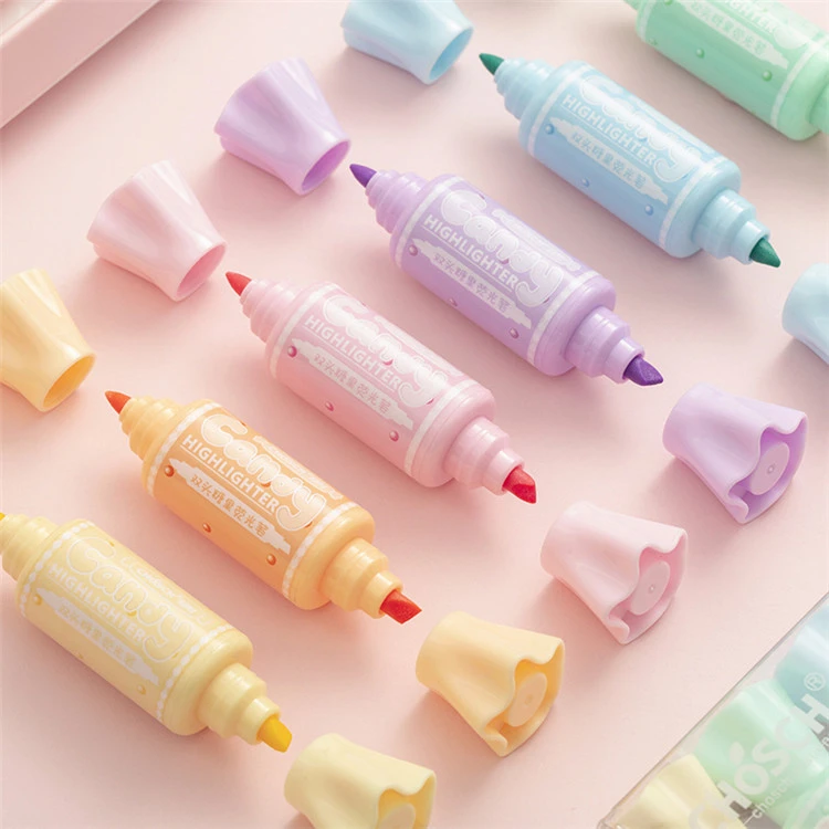 6ks Mini Candy zvýrazňovač tvaru pera